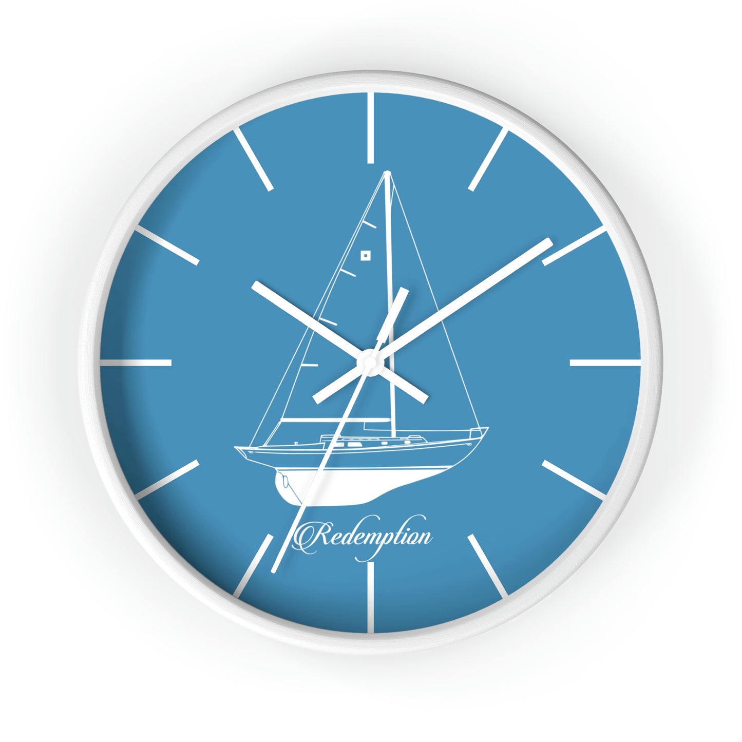 Custom Boat Wall Clock, 10" kitchen clock, office clock, unique boater gift