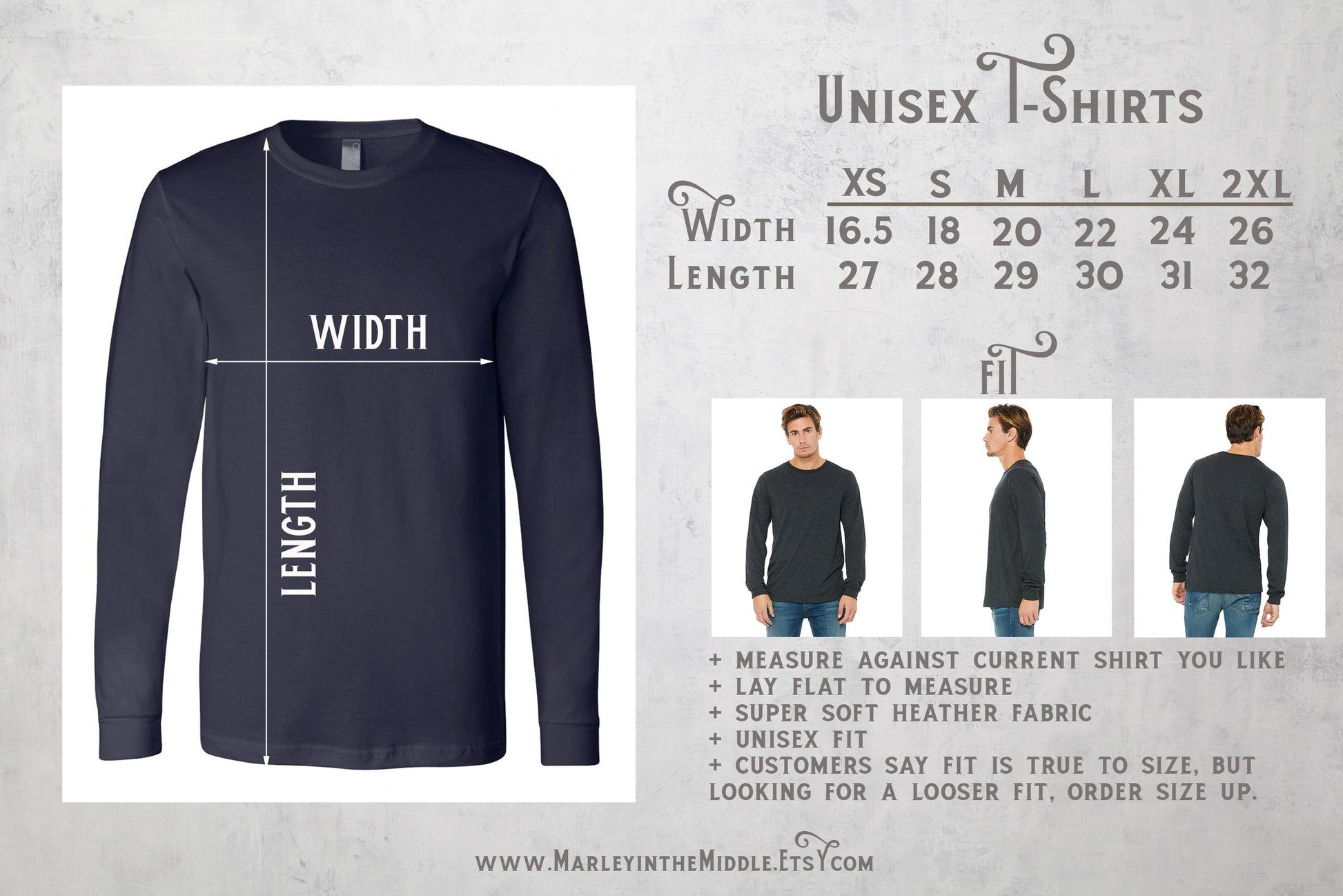 Long Sleeve Size Chart