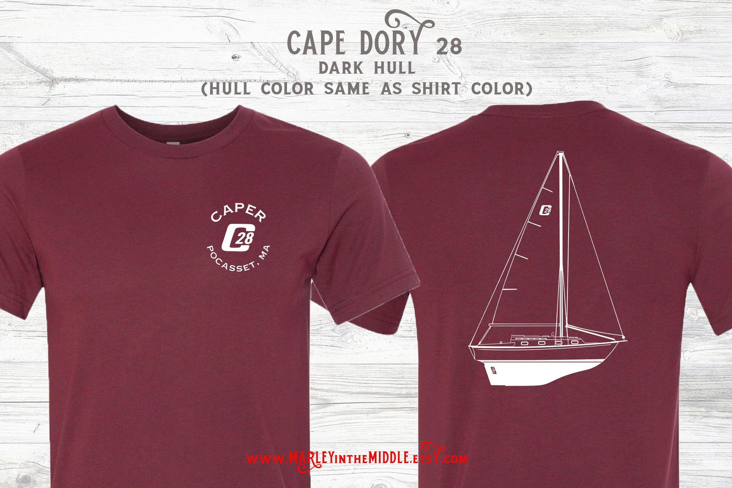 CREW Custom Boat Line Drawing Short Sleeve Tee Shirt