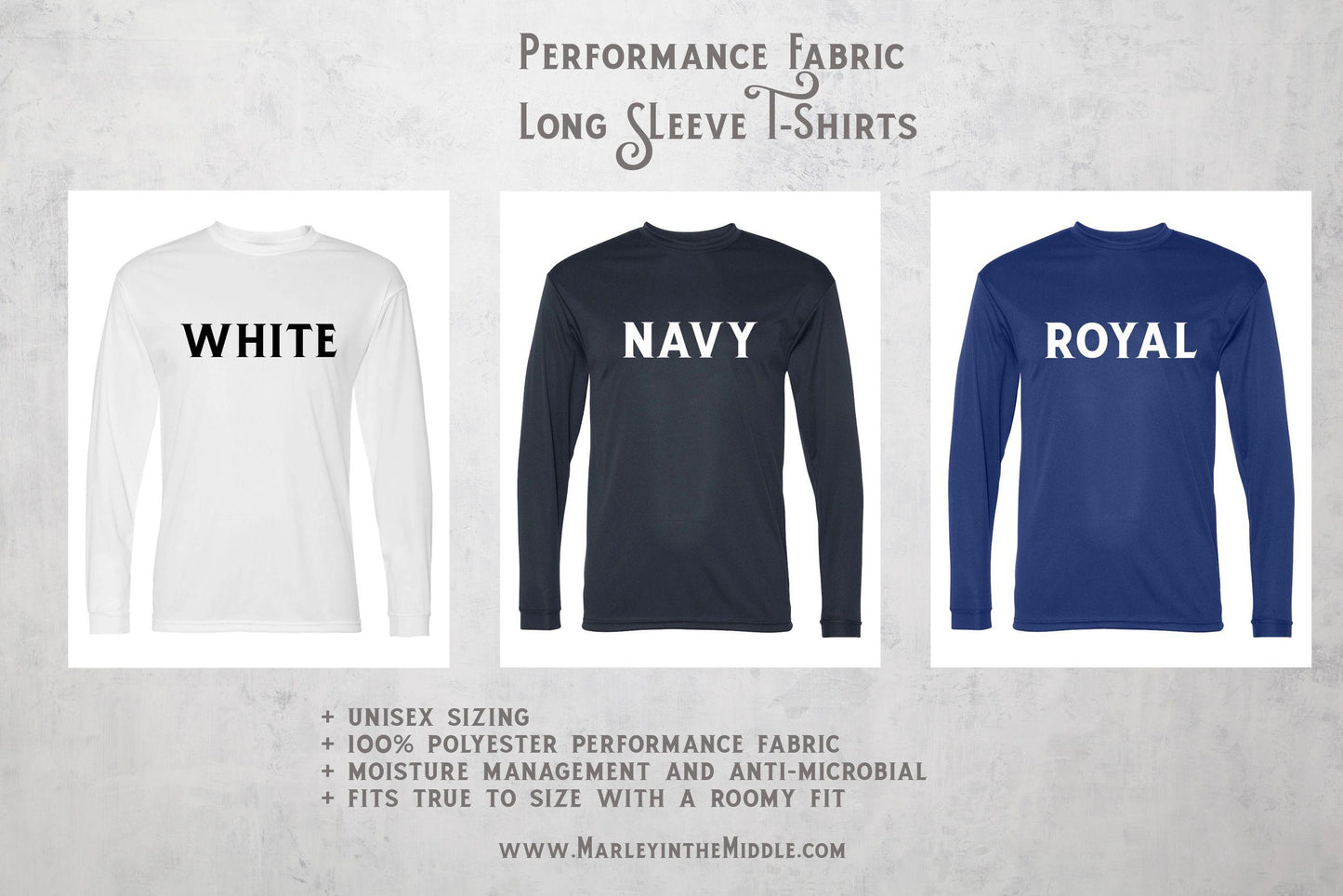 dri-fit long sleeve color chart