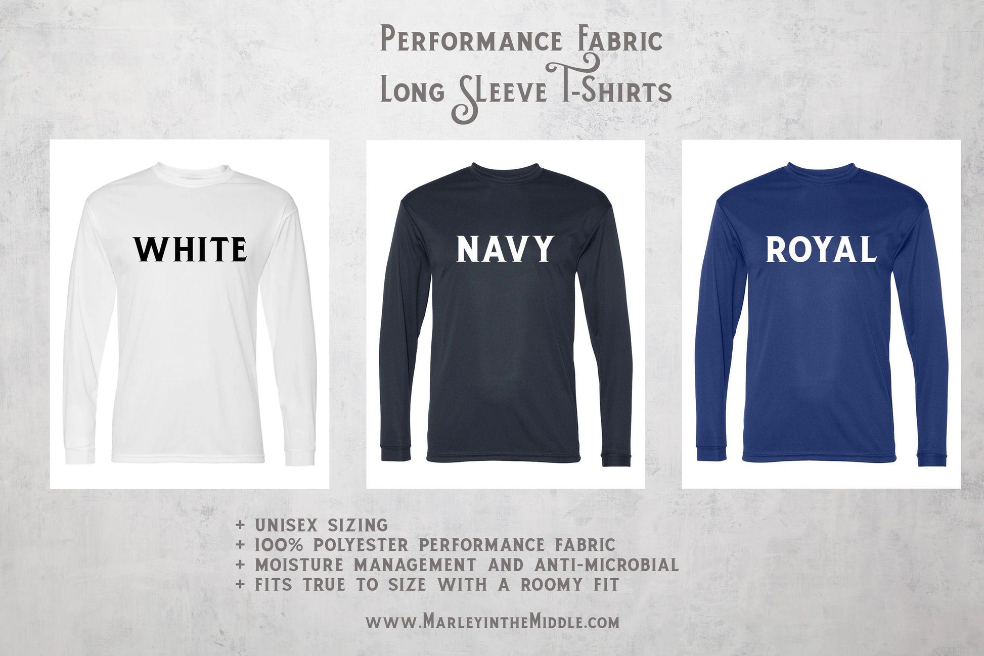 dri-fit long sleeve color chart