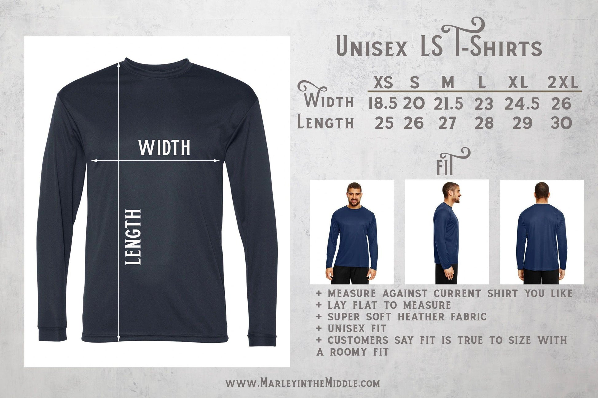 dri-fit long sleeve size chart