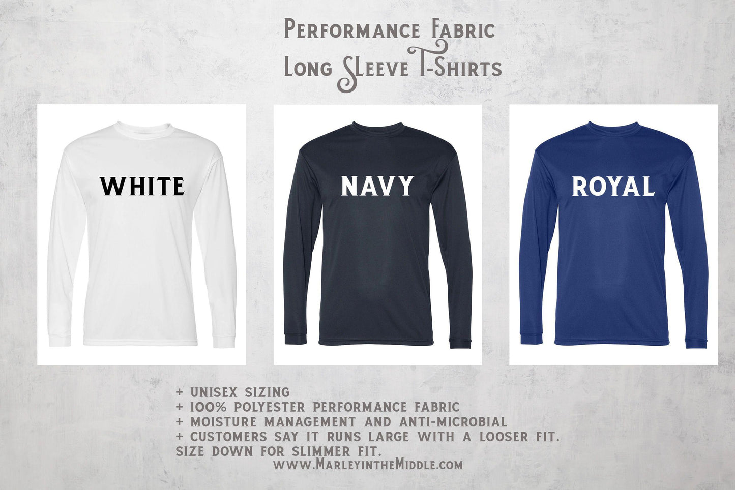 Star Class Performance Fabric Long Sleeve Boat Line Drawing Shirt