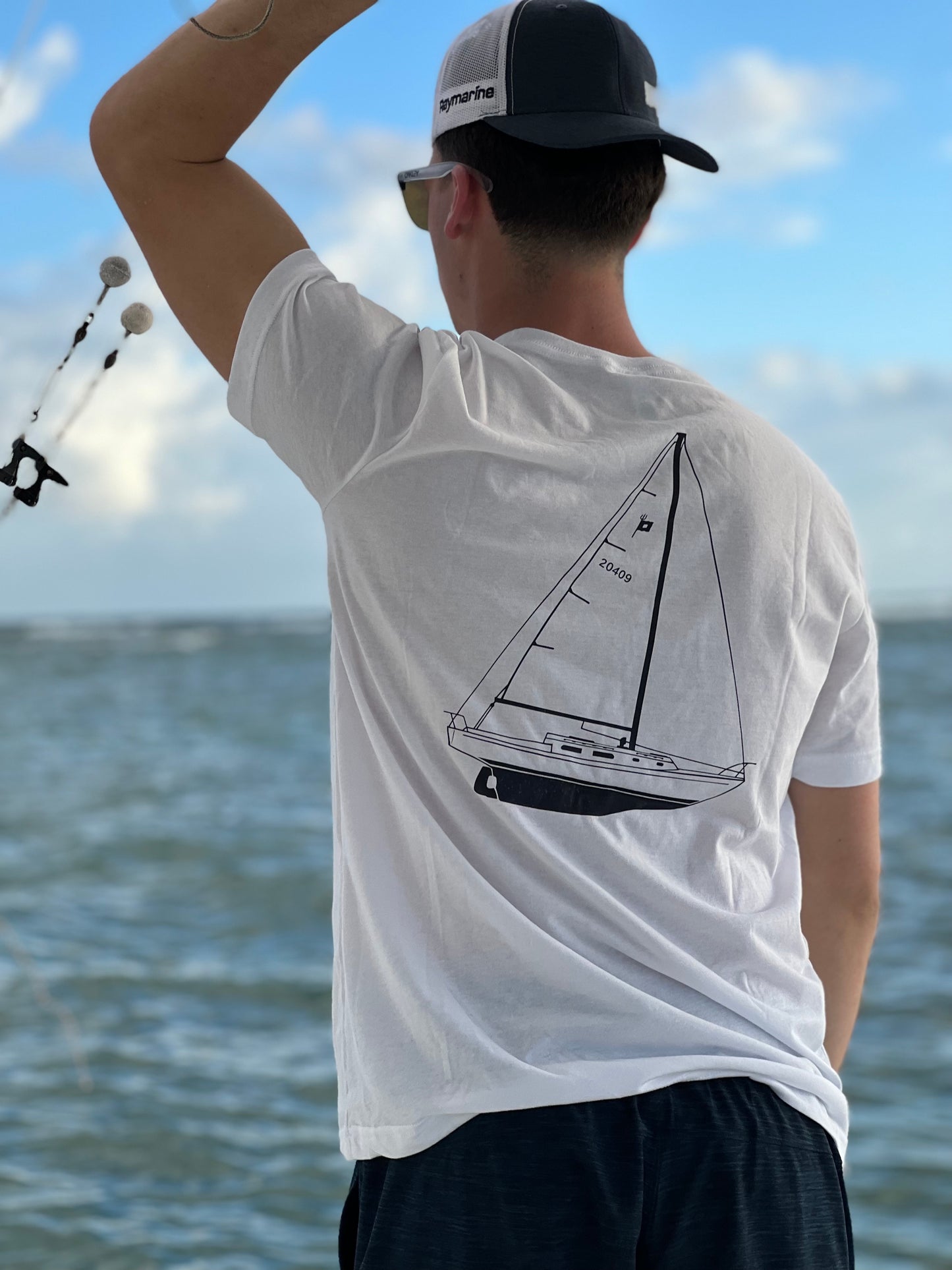 Custom Boat Line Drawing Short Sleeve Tee Shirt