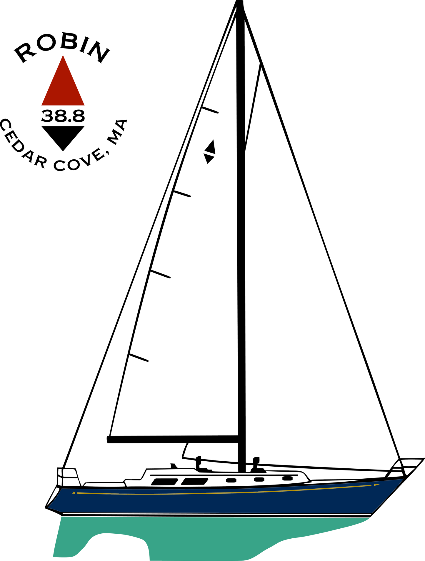 Custom Boat Line Drawing Short Sleeve Tee Shirt