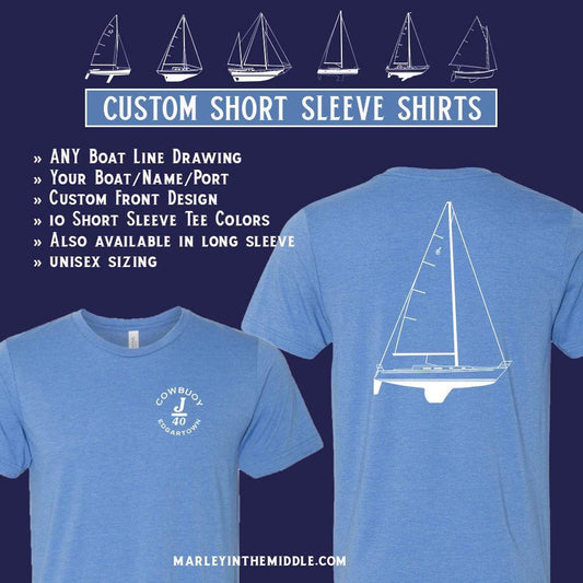 Custom boat short sleeve tee