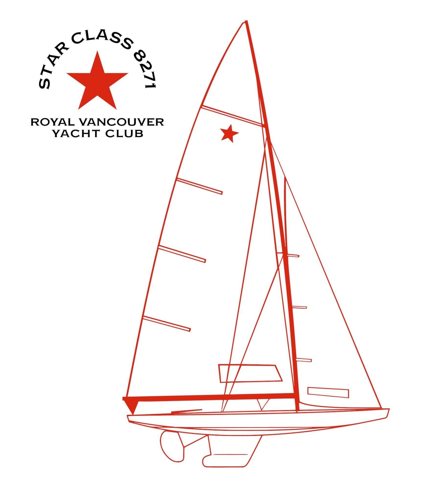 Star Class Performance Fabric Long Sleeve Boat Line Drawing Shirt