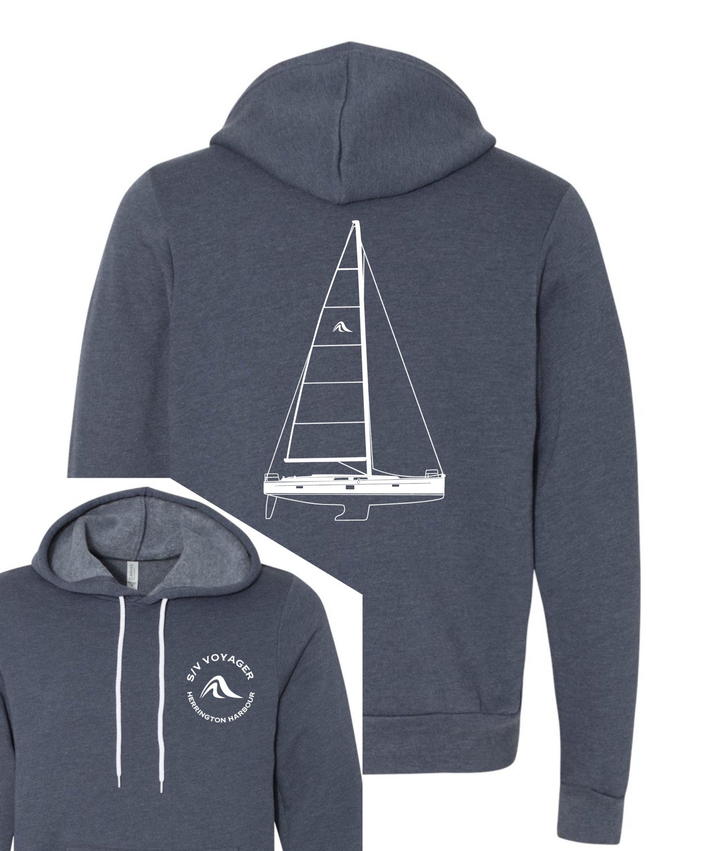 Custom Boat Sweatshirt Heather Slate / XL