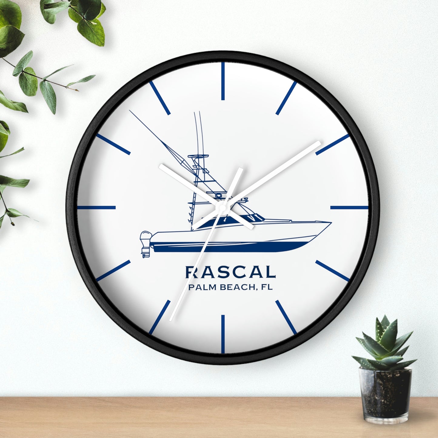Custom Boat Wall Clock, 10" kitchen clock, office clock, unique boater gift