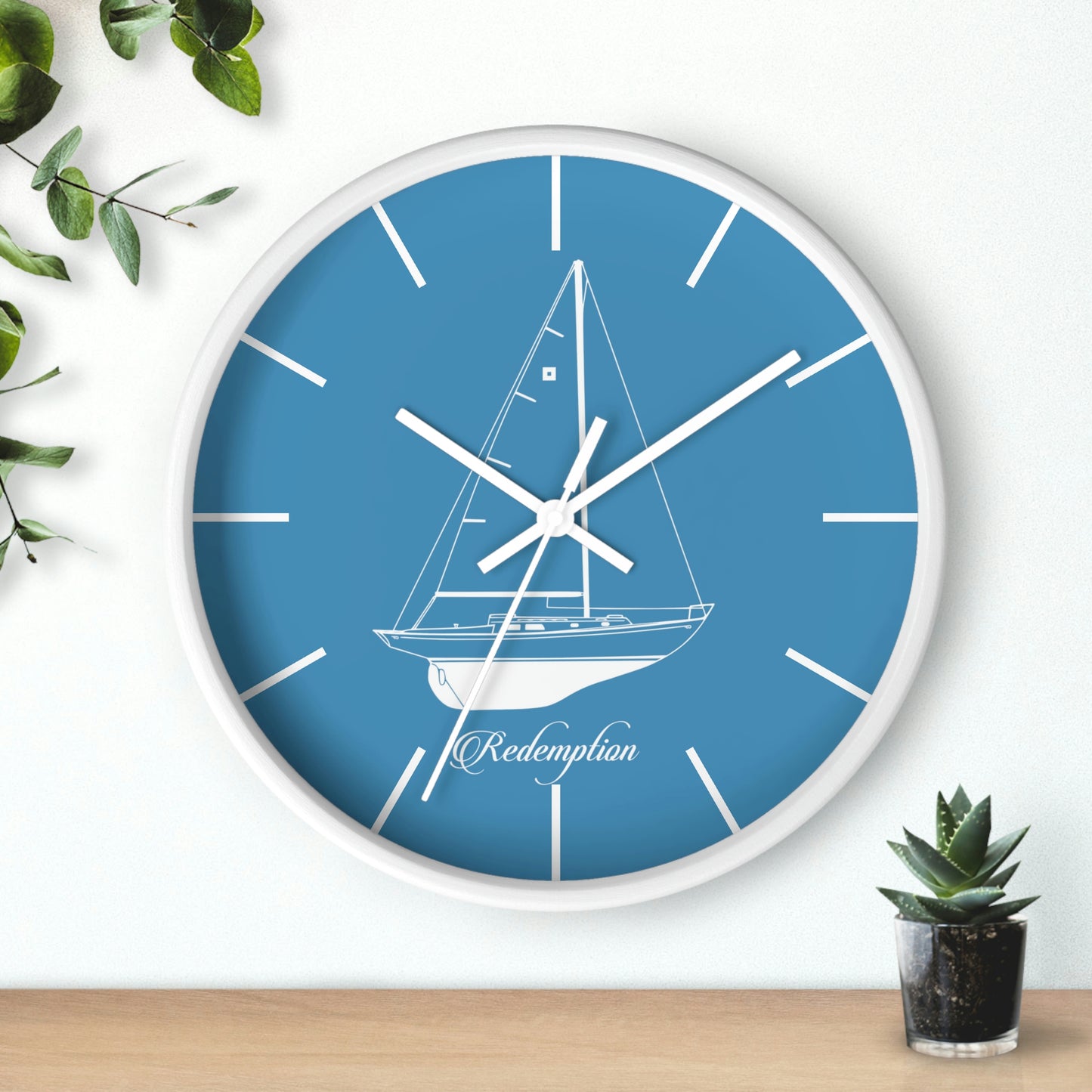 Custom Boat Wall Clock, 10" kitchen clock, office clock, unique boater gift